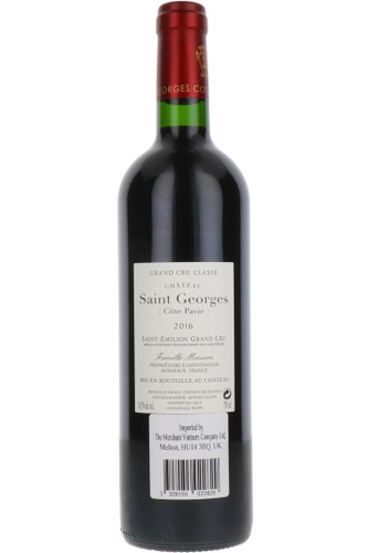 Chateau Saint-Georges Cote Pavie Grand Cru Classe, Saint Emilion Grand Cru, Bordeaux, France, 2016