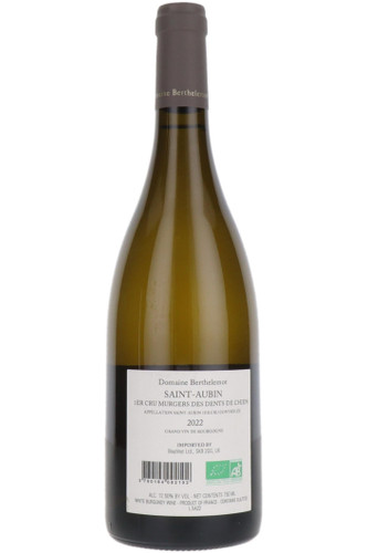Saint Aubin 1er Cru "Murgers des Dents de Chien", Domaine Berthelemot, Cote de Beaune, Burgundy, France, 2022
