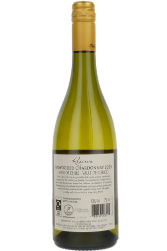 Echeverria Unwooded Chardonnay Reserva, Valle de Curico, Chile, 2025