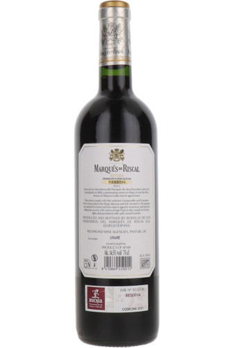 Marques De Riscal Reserva, Rioja, Spain, 2021