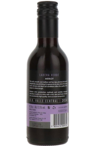 Ladera Verde Merlot, Valle Central, Chile,187ml (Quarter Bottle), NV