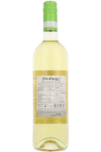 Bon Voyage Sauvignon Blanc, Alcohol Free Wine, France