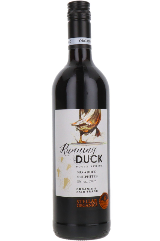 Running Duck "No Added Sulphur" Organic Shiraz, Stellar Winery, Western Cape, South Africa, 2025