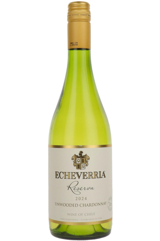 Echeverria Unwooded Chardonnay Reserva, Valle de Curico, Chile, 2024