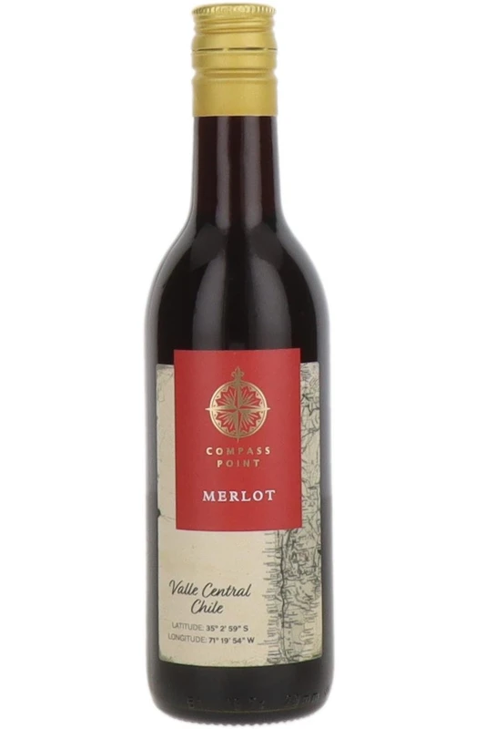 Compass Point Merlot, Central Valley, Chile, NV (18.7cl) Mini Bottle