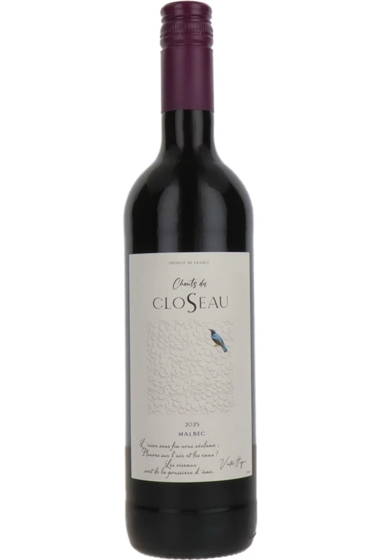 Chants de Closeau Malbec, IGP Pays D'Oc, France, 2025