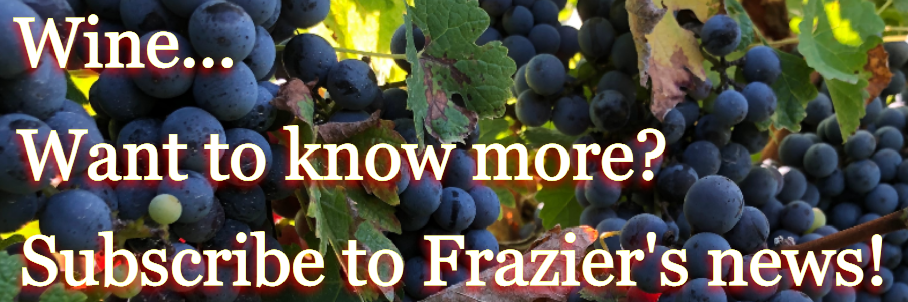 Subscribe to Frazier's news letter