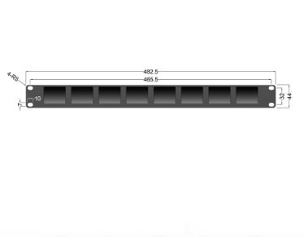 RM-0208/S 8X2 inch 1RU rackmount monitor