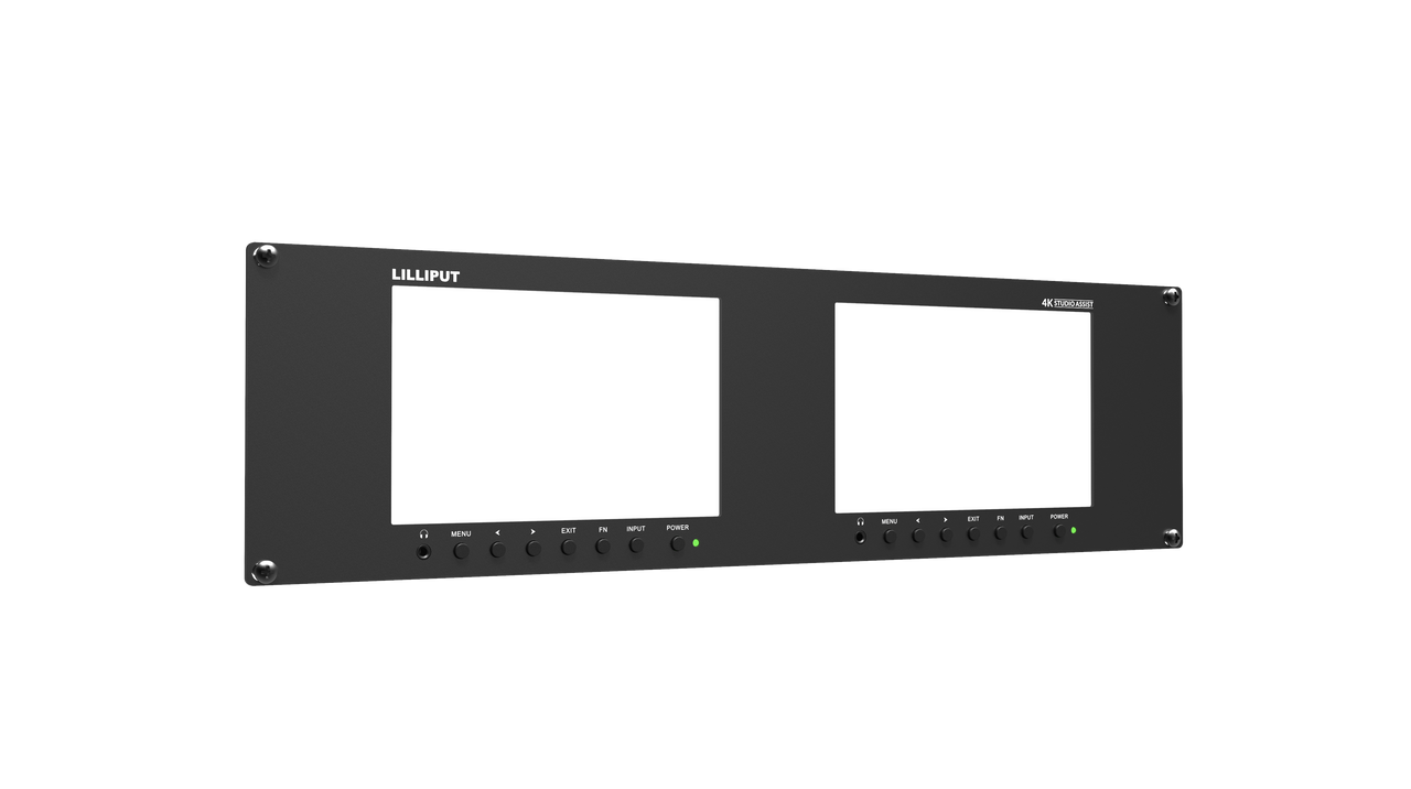 RM-7029S-HDR Dual 7 inch 3RU rackmount SDI monitor with HDR