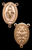 Simple Miraculous Medal Centerpiece Gold Filled Doublesided 