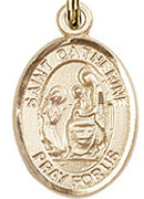 St. Nino de Atocha - .50" Oval - Gold Filled Side Medal - Sisters of Carmel