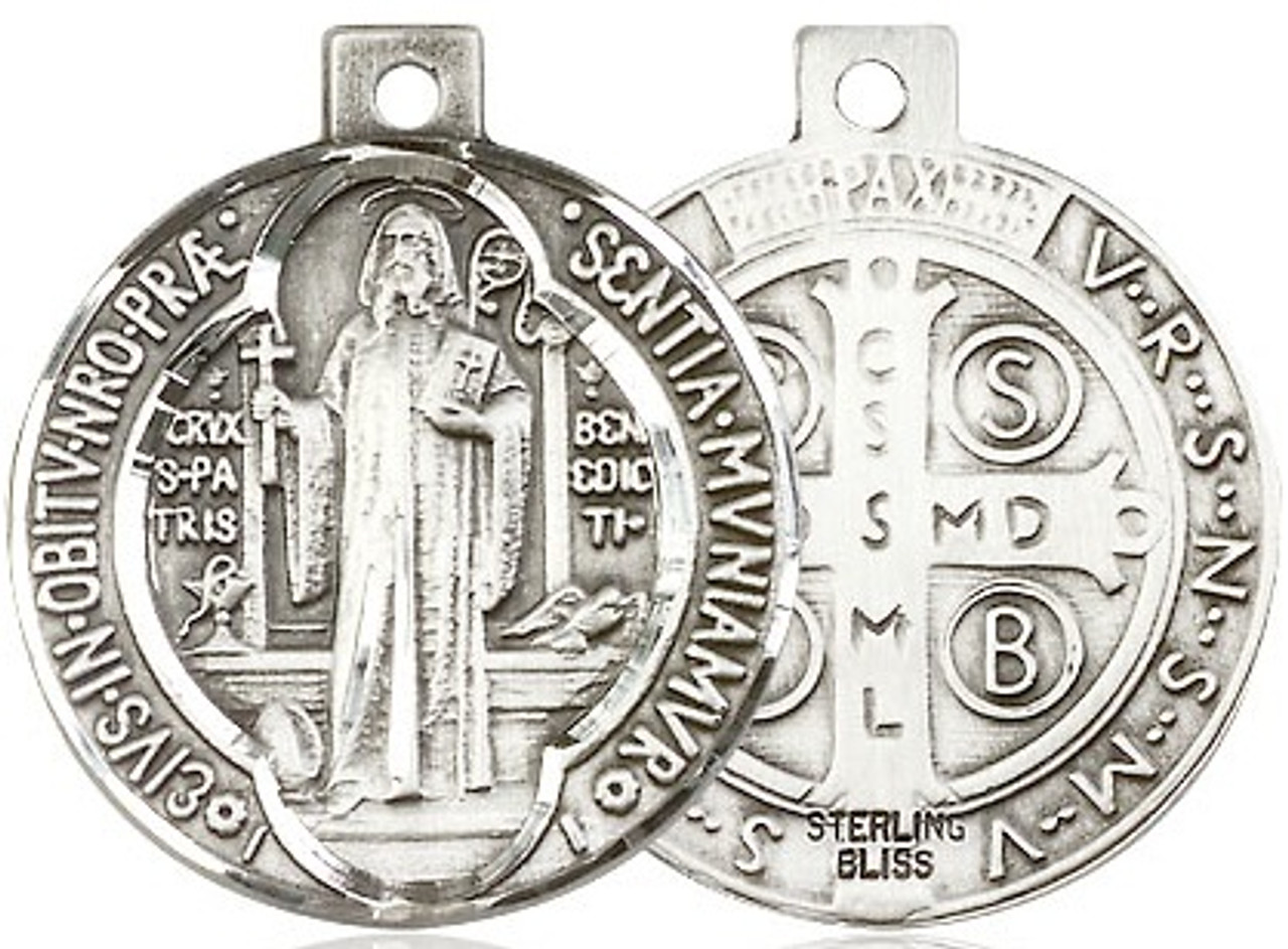 St Benedict simple bracelet, patron saint medal, India