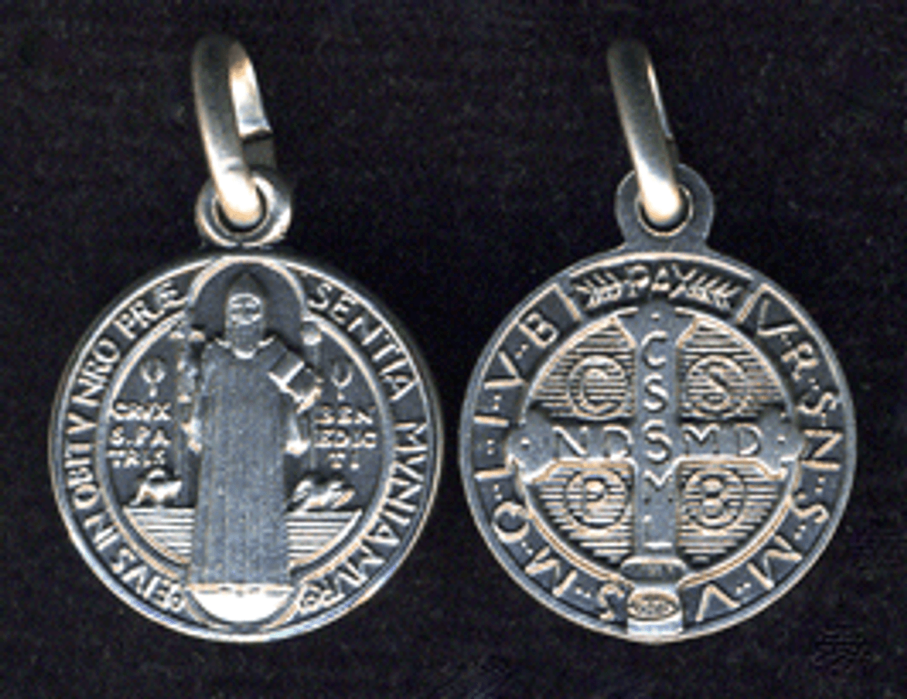 French St. Benedict Medal - Nickel Silver - .75