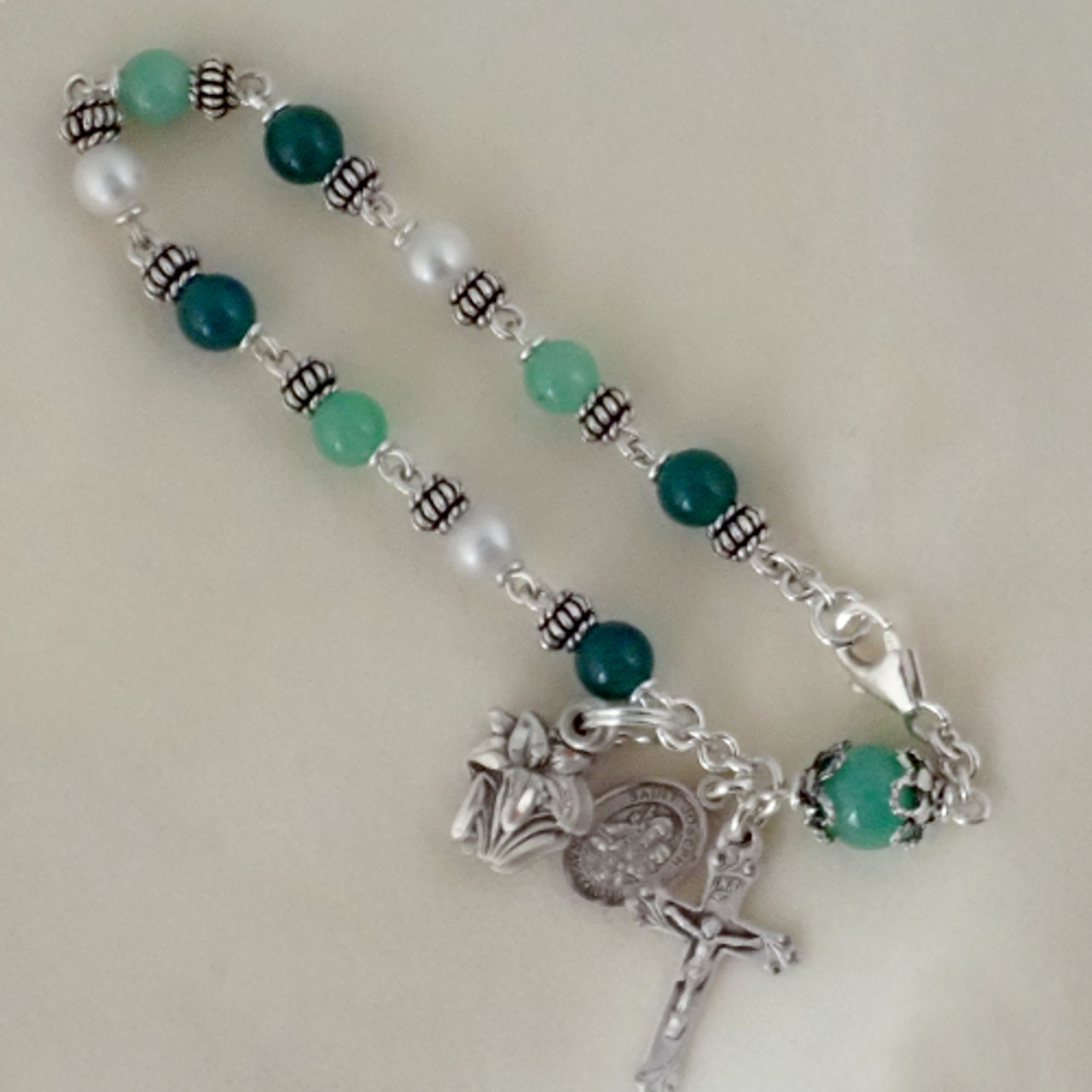 Rugged Rosaries - Saint Kateri Tekakwitha Turquoise Rosary - - Rugged  Rosaries®