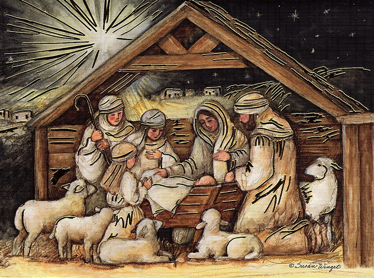 Sisters of Carmel: Nativity Christmas Card