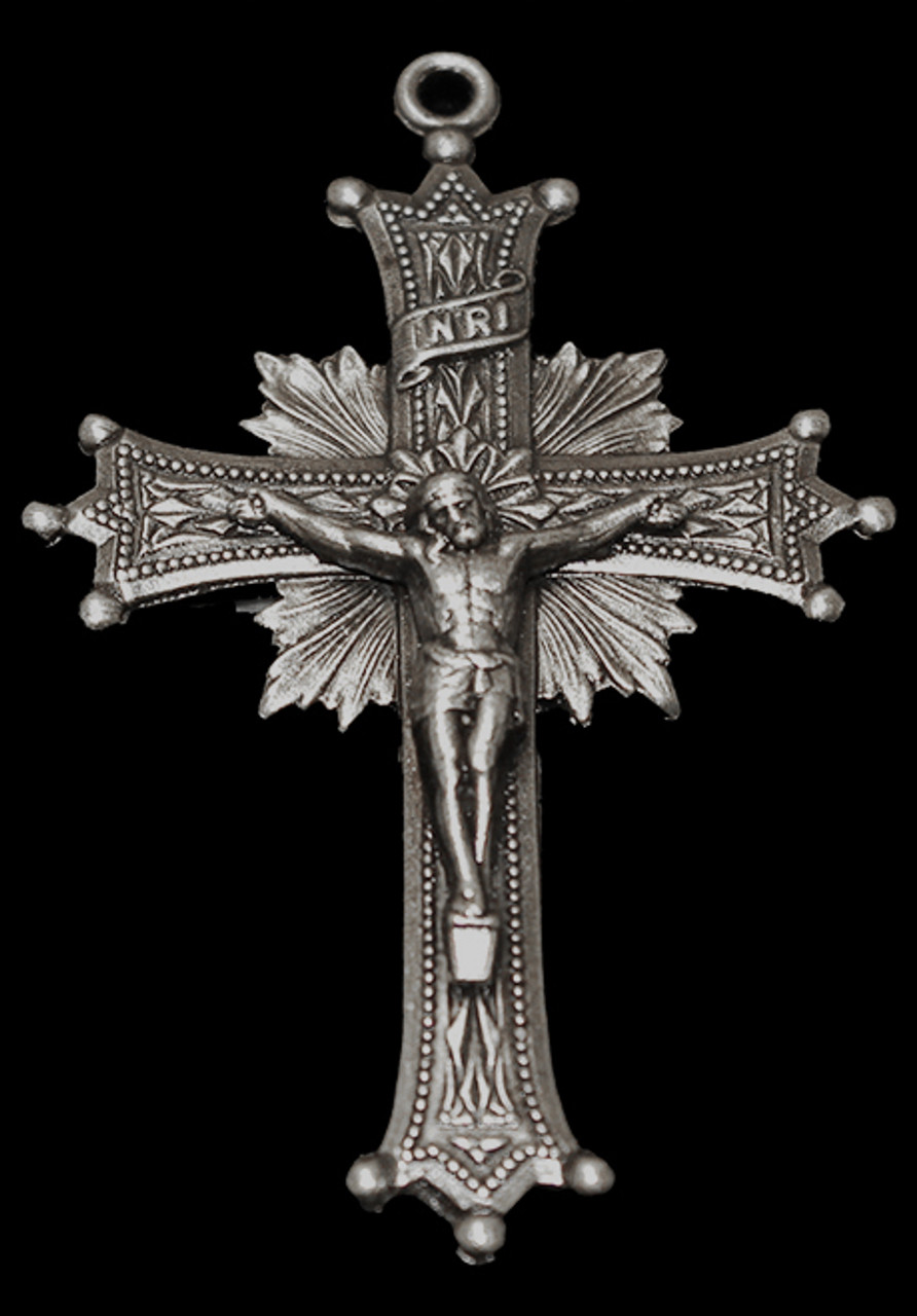 Sisters of Carmel: Sunburst Crucifix - Gold Oxidized