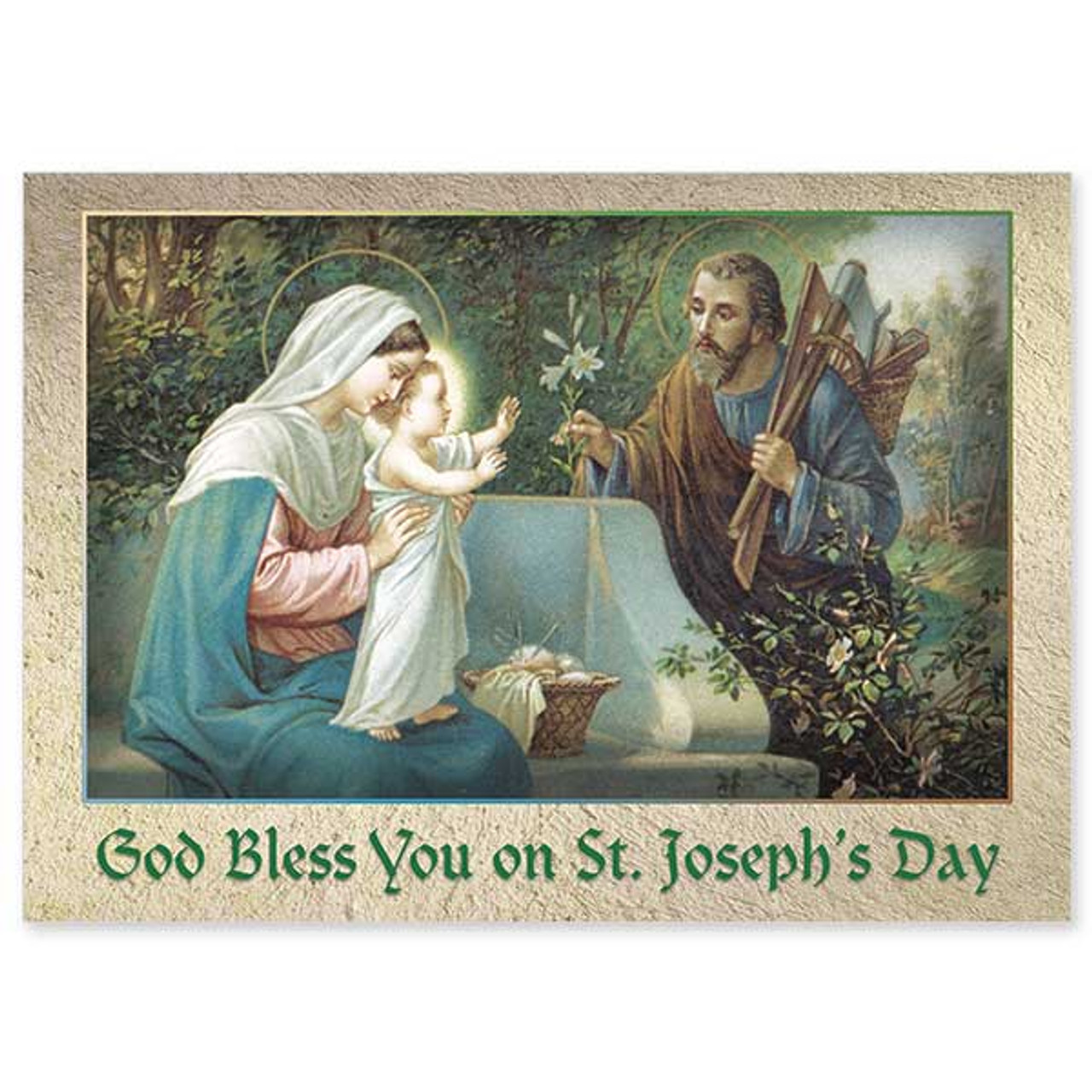 Sisters Of Carmel God Bless You On St Josephs Day Greeting Card