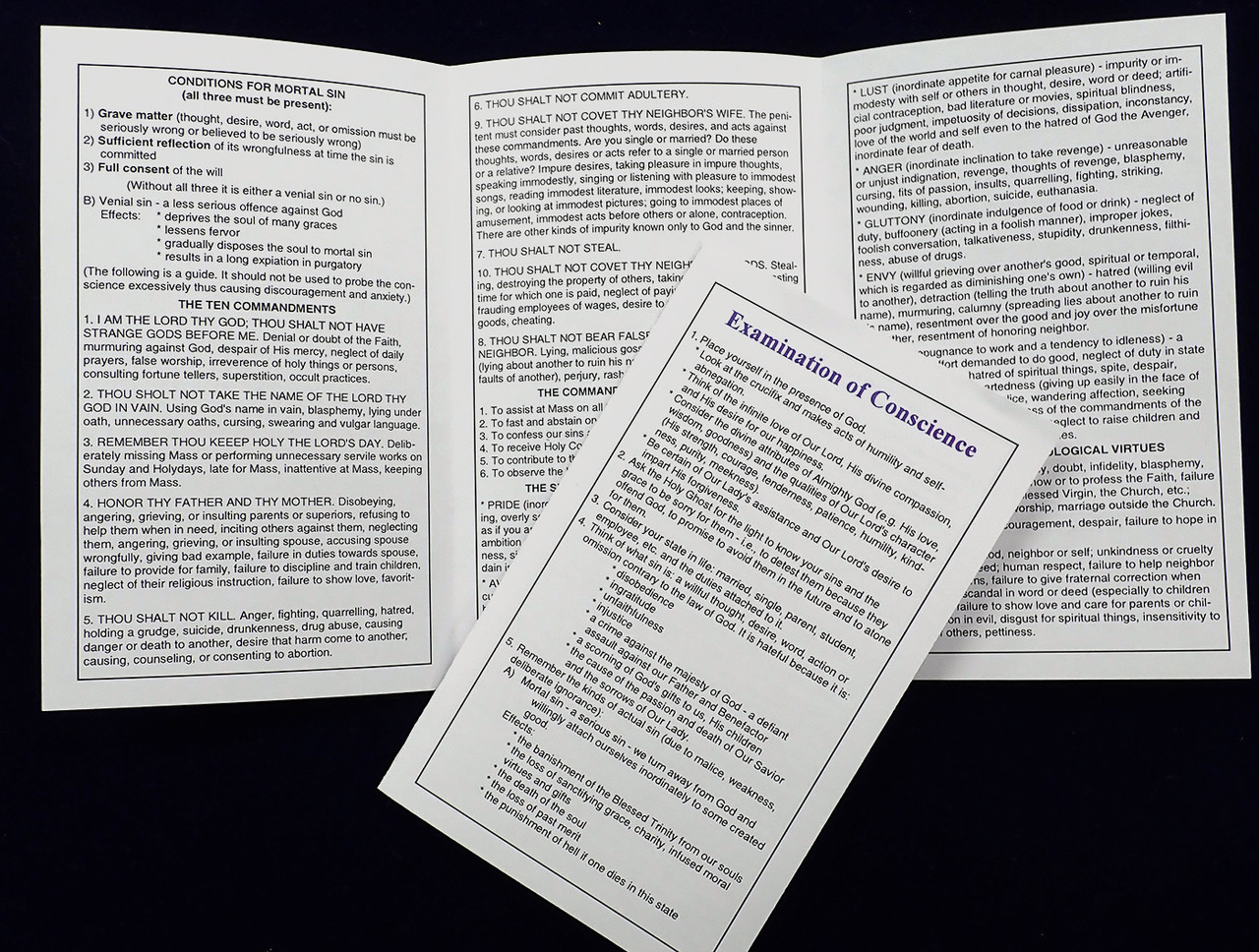 Examination of Conscience Leaflet
