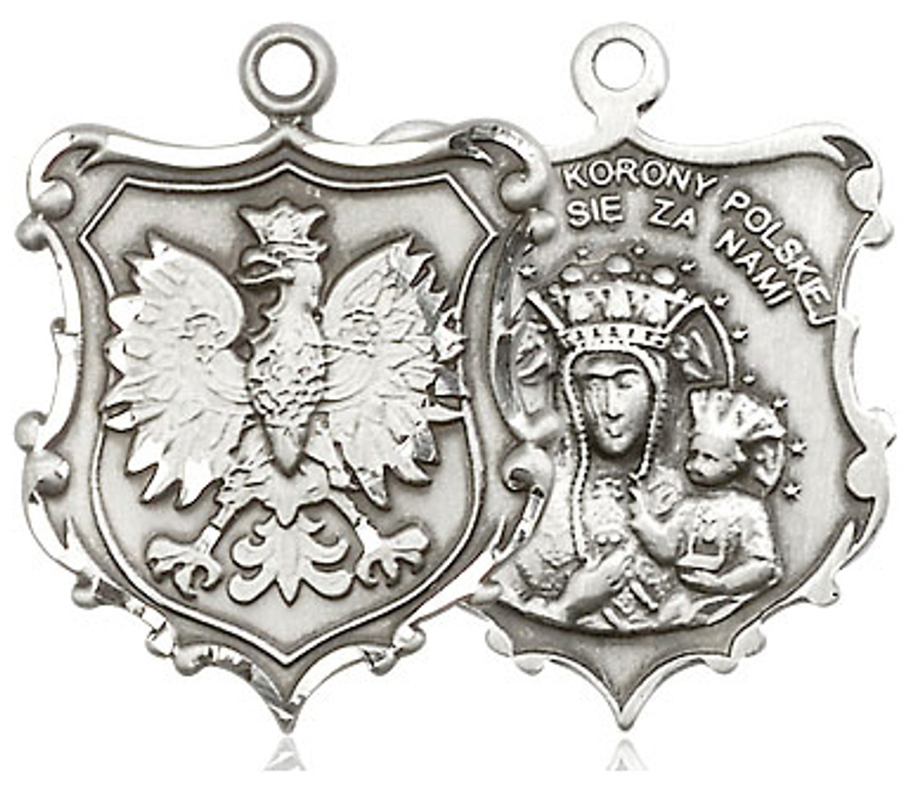 Sisters of Carmel: Our Lady of Czestochowa Medal Sterling Silver Polish Back
