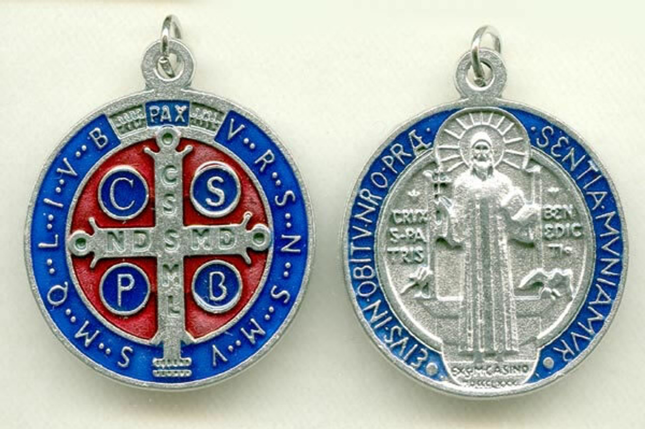 St Benedict Medal, Silver Oxidized