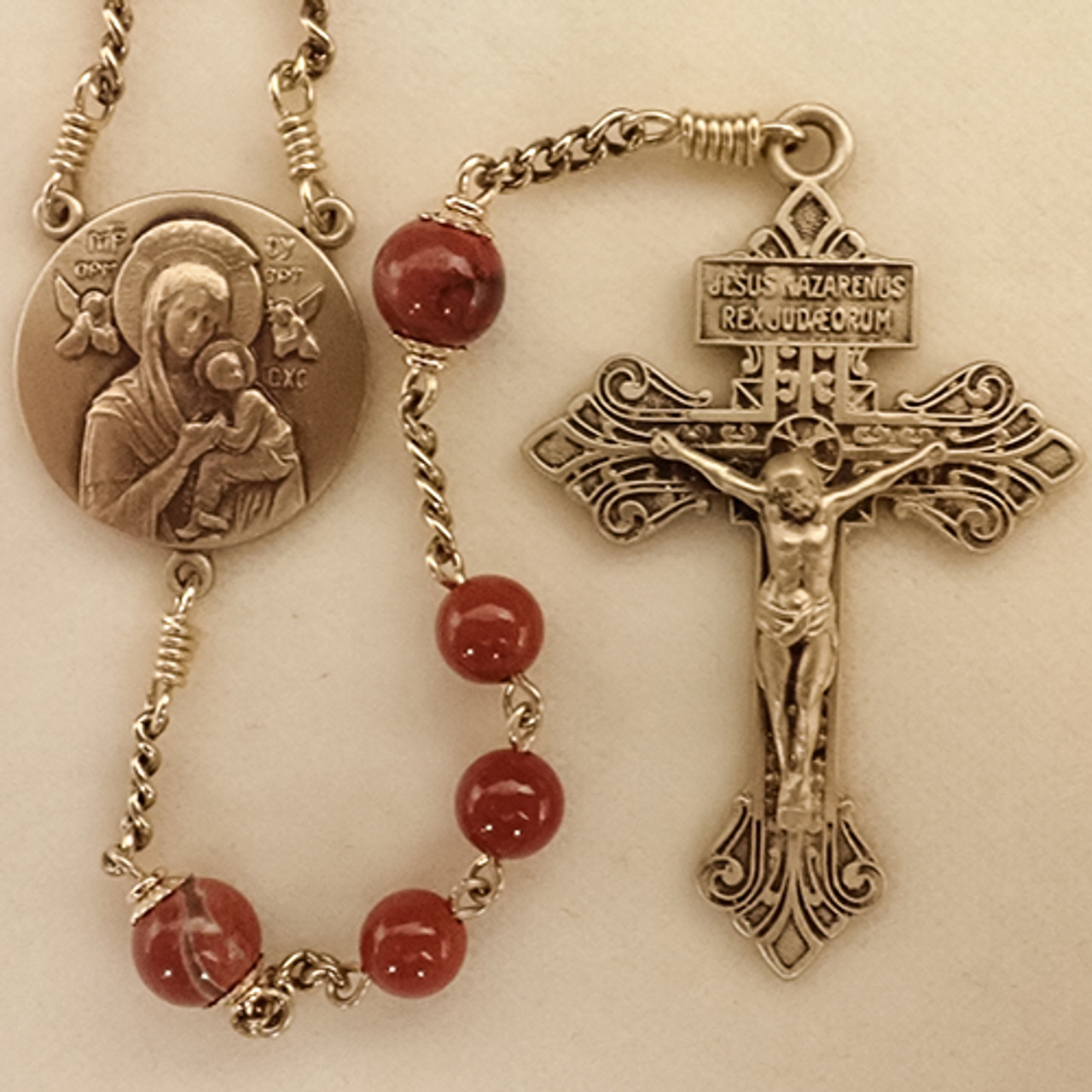 Our Lady of Perpetual Help Wood Rosary - Sisters of Carmel