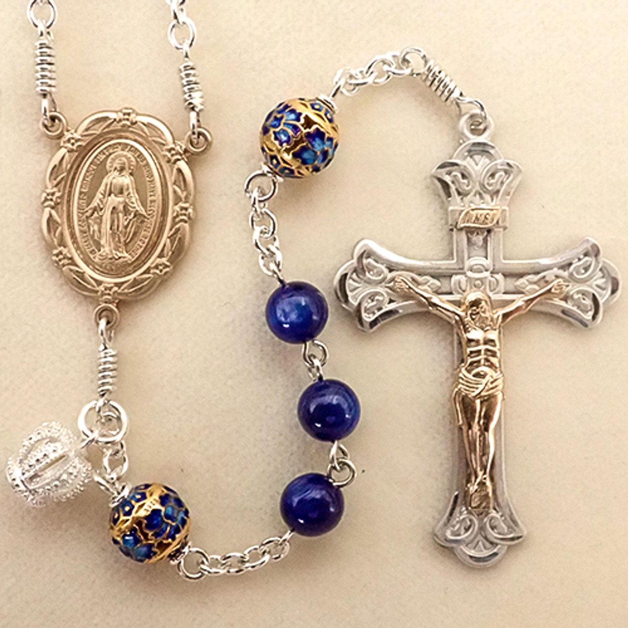 Sisters of Carmel: Queen of Heaven blue Blessed Mother rosary