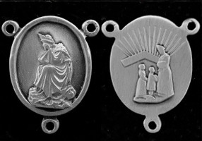 Our Lady of La Salette .75" Pewter Centerpiece Sisters of Carmel