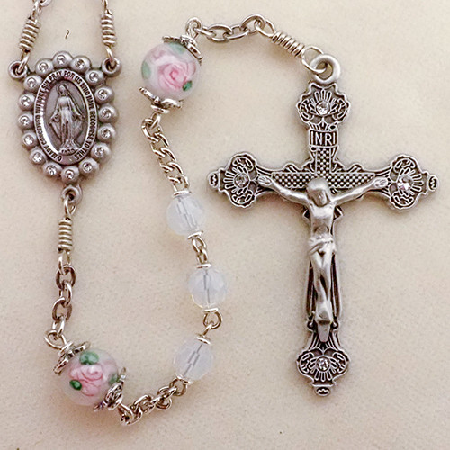 アクセサリー Rosemary Emerald Austrian Crystal Rosary – Emerald Crystals