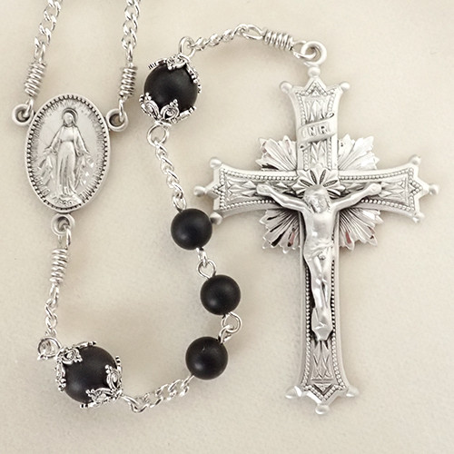 ornate black onyx rosary