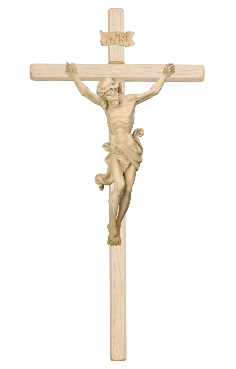 Sisters of Carmel: Leonardo Wall Crucifix W/ Natural Wood 9' x 5