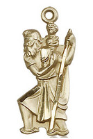 St. Christopher figurine medal gold filled