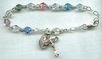 SAMPLE Gold Filled Multi-Colored Rosary Bracelet (Sterling silver sample coming soon)
