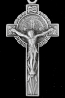 Lily St. Benedict Crucifix - 1.5" - Pewter