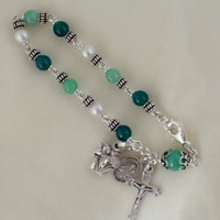 Green St. Joseph Rosary Bracelet