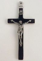 Ebony nickel silver crucifix