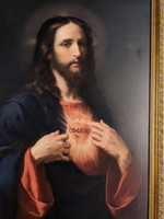 Sacred Heart framed print- Damage on  Right Side