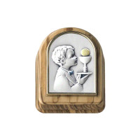 Communion Boy Wood Rosary Box