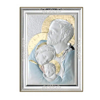 Holy Family Sterling Silver Plaque