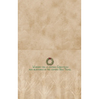 Woodland Church Christmas Card Inside View