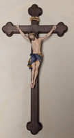 Colored Siena Baroque Wall Crucifix 14" x 6" - DISCOUNTED