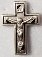 Crucifix Lapel Pin detail