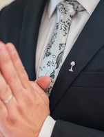 Silver Chalice lapel pin