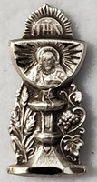 Ornate Chalice and Host Lapel Pin detail