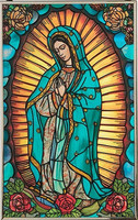 Our Lady of Guadalupe Stained Glass Picture