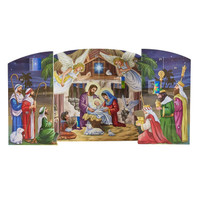 Nativity with Three Kings Standing Advent Calendar