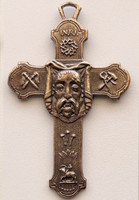 Bronze Vintage Style Holy face Cross