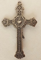 Vintage Double-sided Sacred Heart Crucifix Back