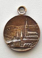Vintage Rosa Mystica Medal - back