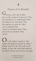 St. Benedict Holy Card Back