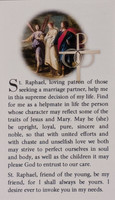 St. Raphael Holy Card- Front